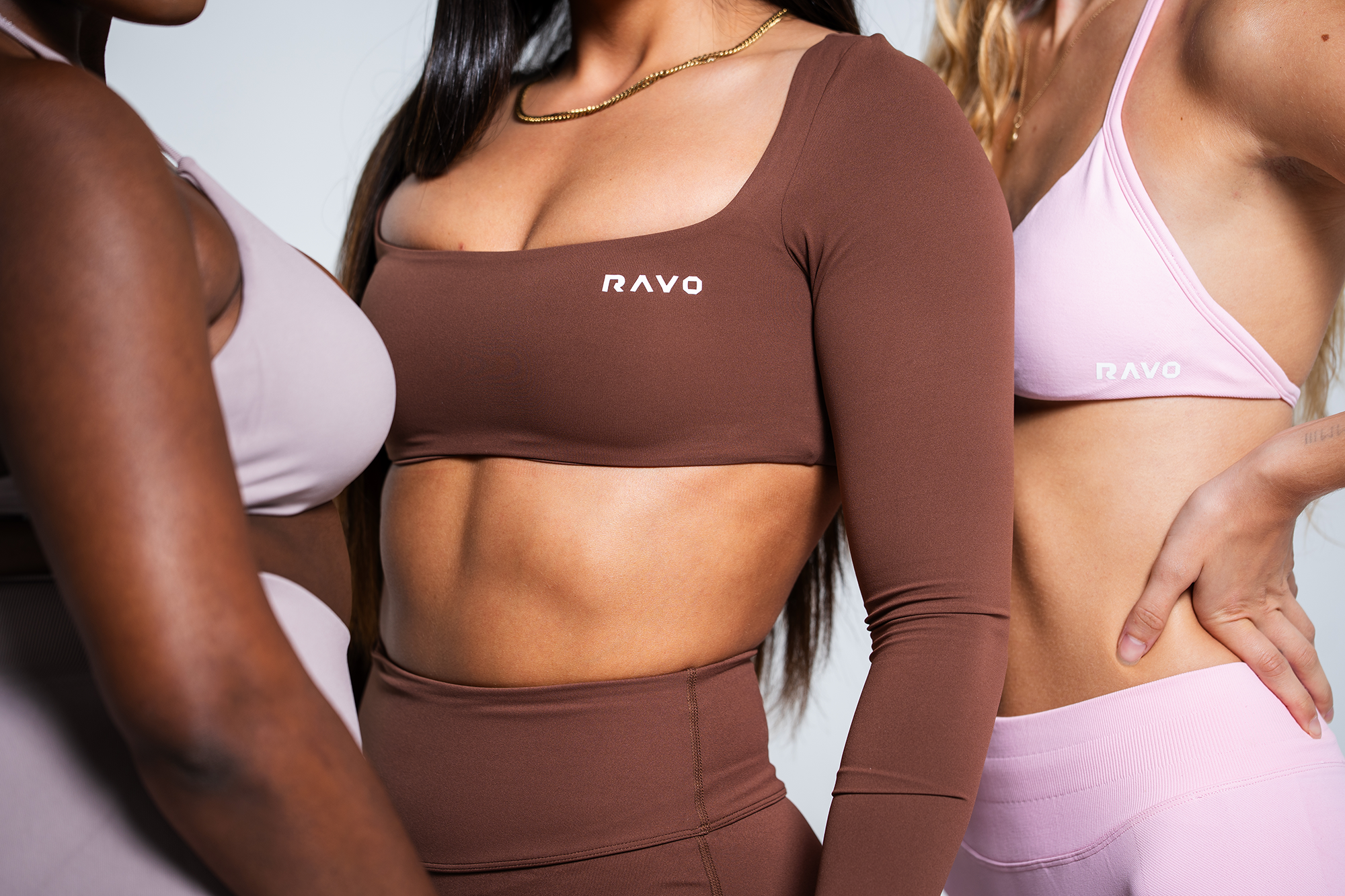 LockedIn™ Long Sleeve Crop top – Coffee