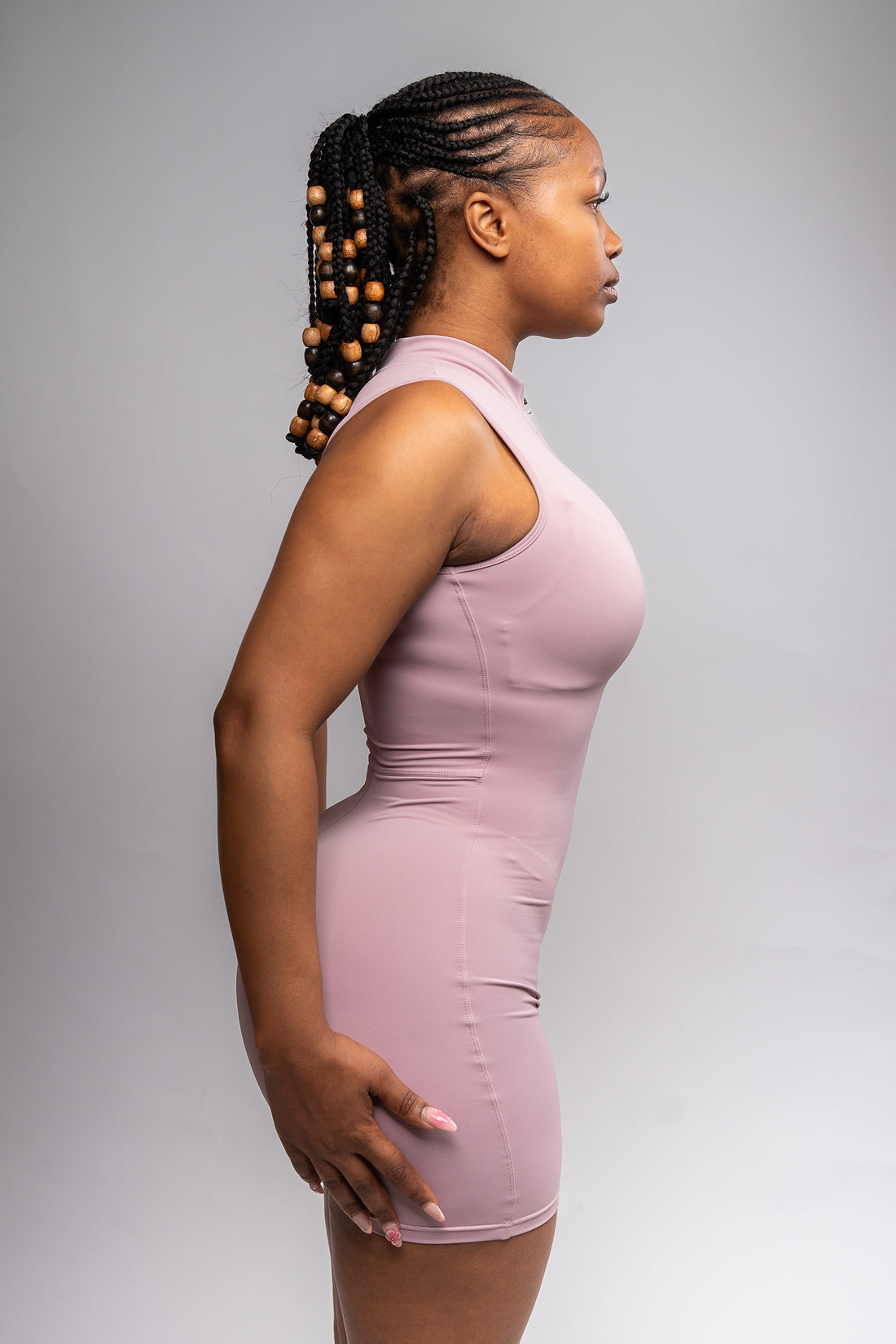 LockedIn™ Snatched Sleeveless Romper – Pink