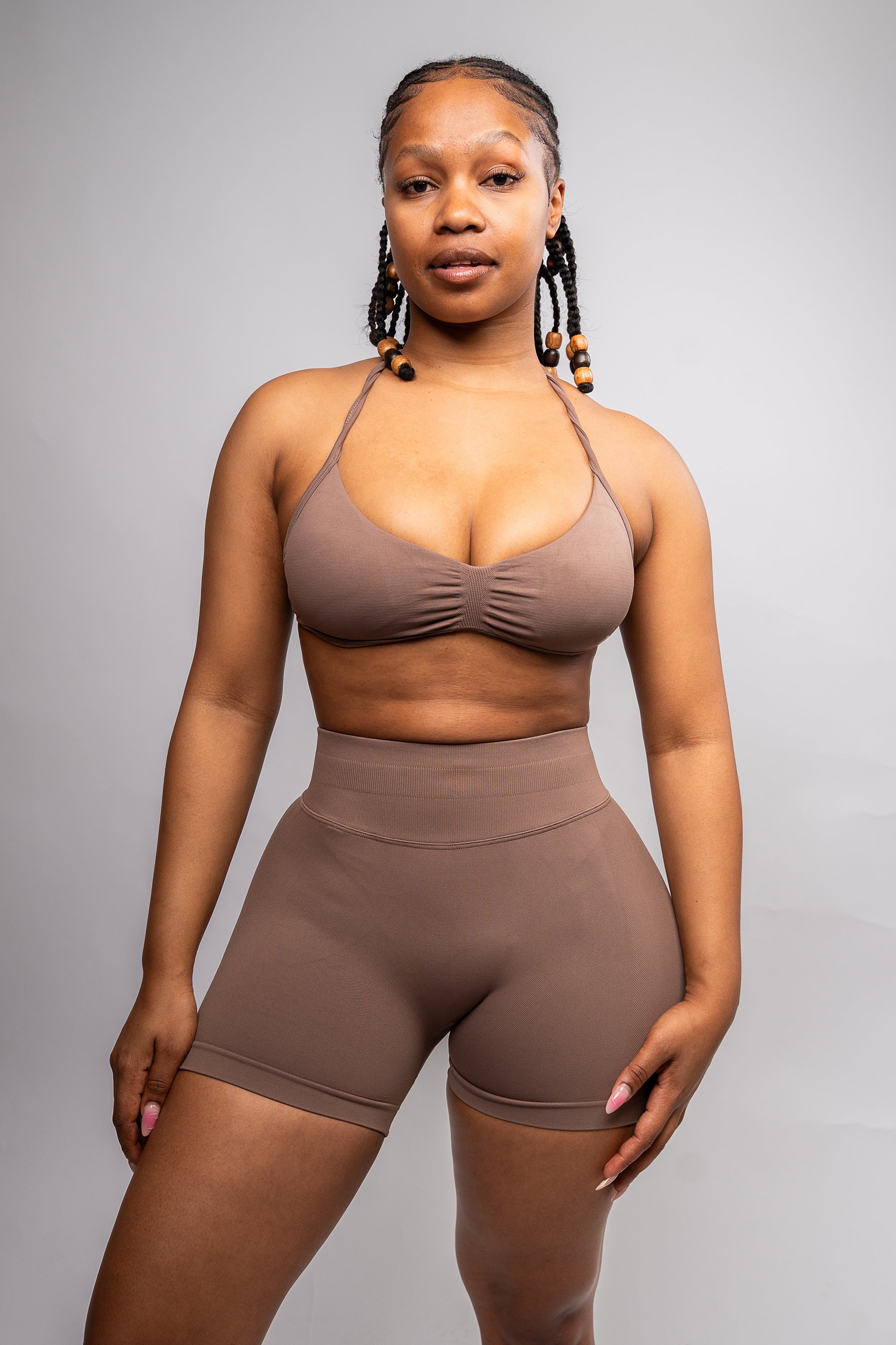 LockedIn™ Curvy Shorts – Coffee