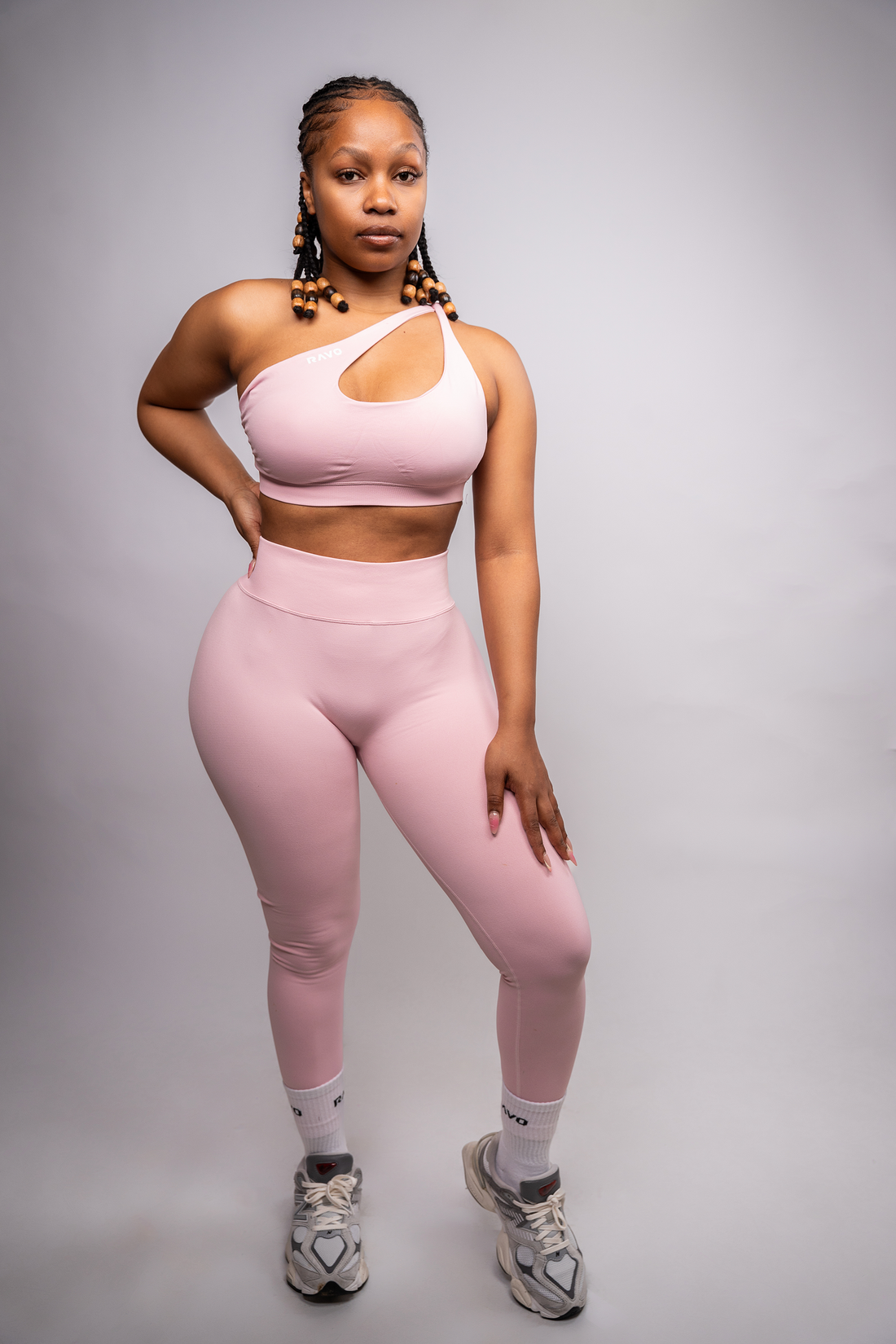 LockedIn™ One Shoulder Bra- Pink