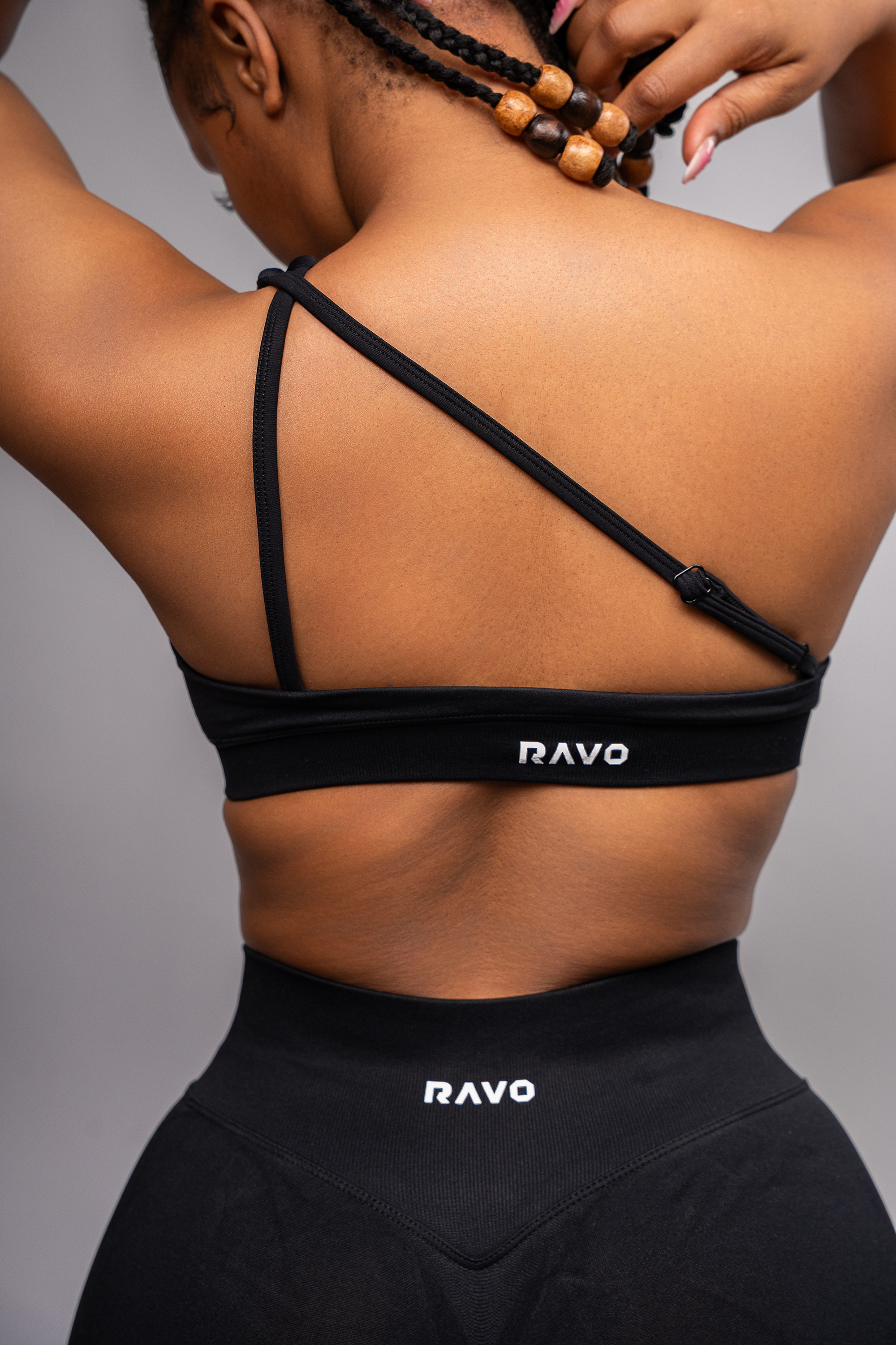 LockedIn™ One Shoulder Bra – Black