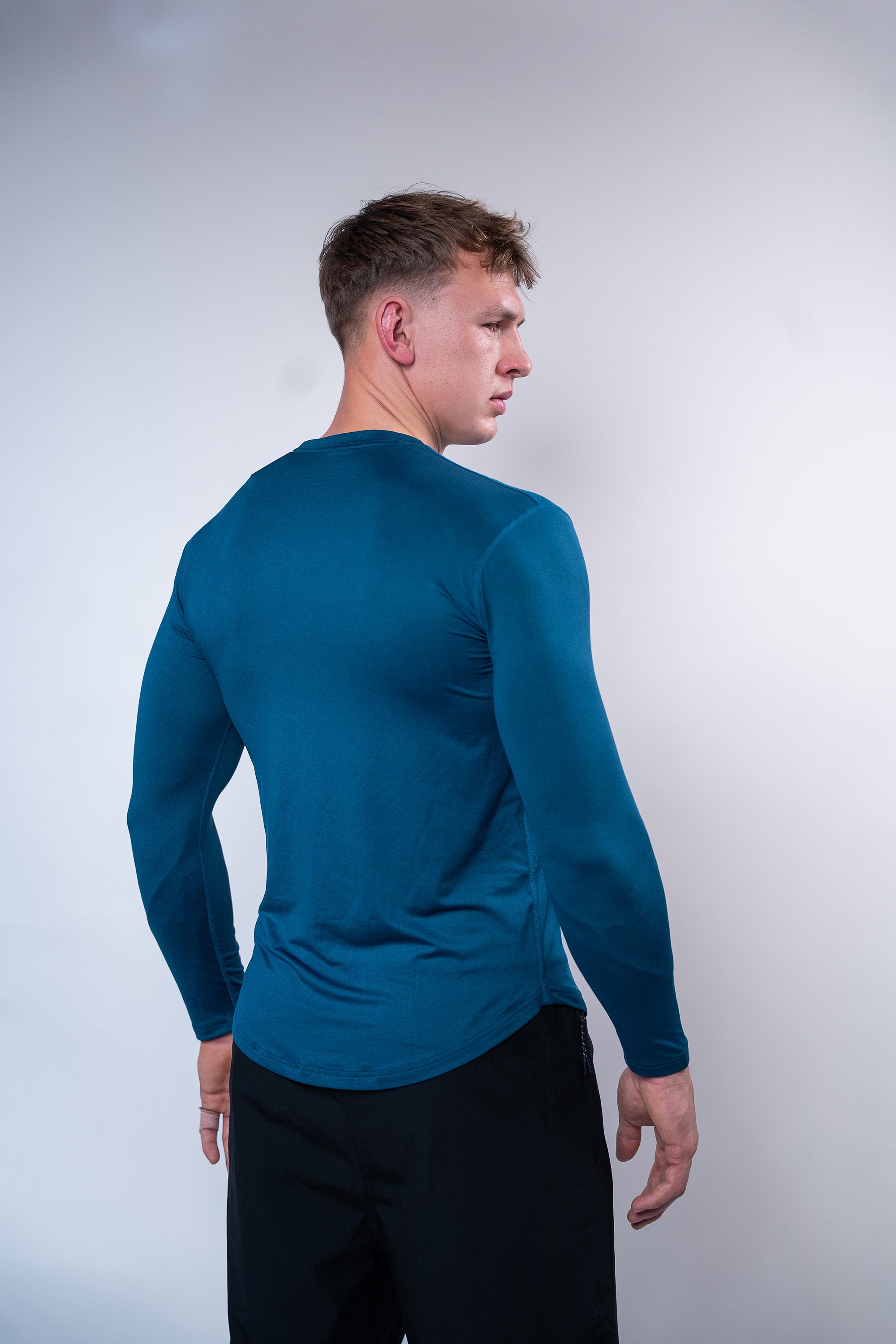 LockedIn™ Tight-Fit Long Sleeve Tee - Blue