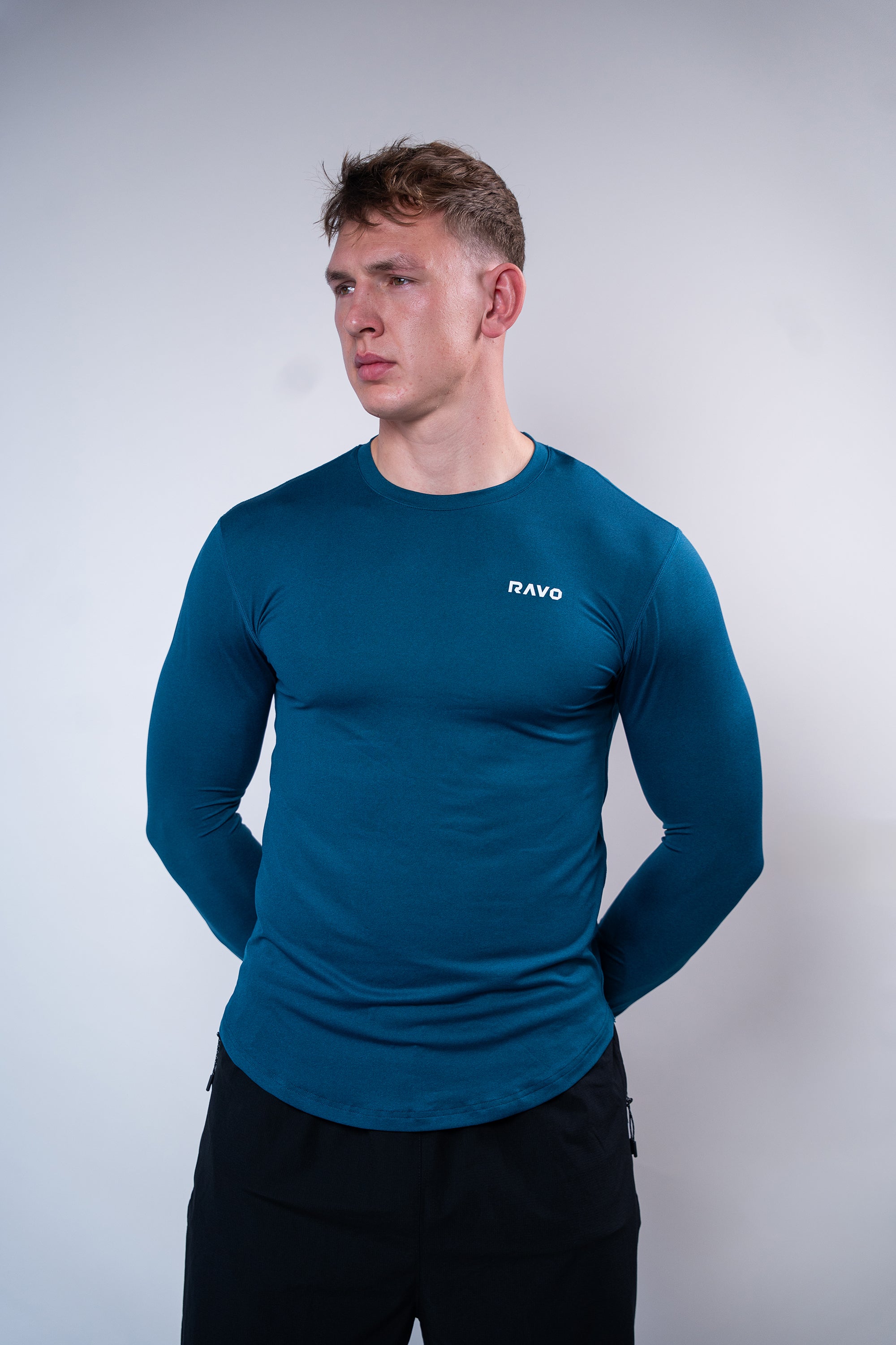 LockedIn™ Tight-Fit Long Sleeve Tee - Blue