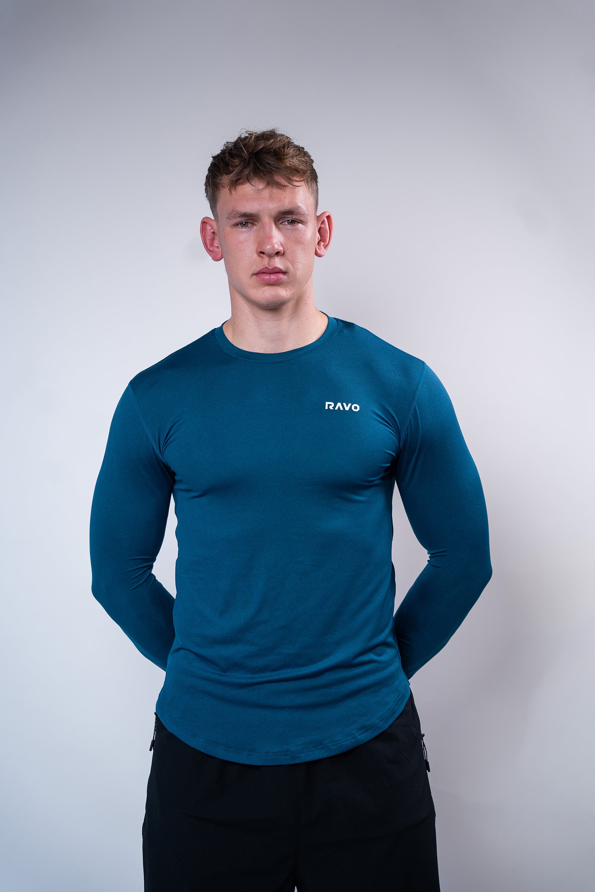 LockedIn™ Tight-Fit Long Sleeve Tee - Blue