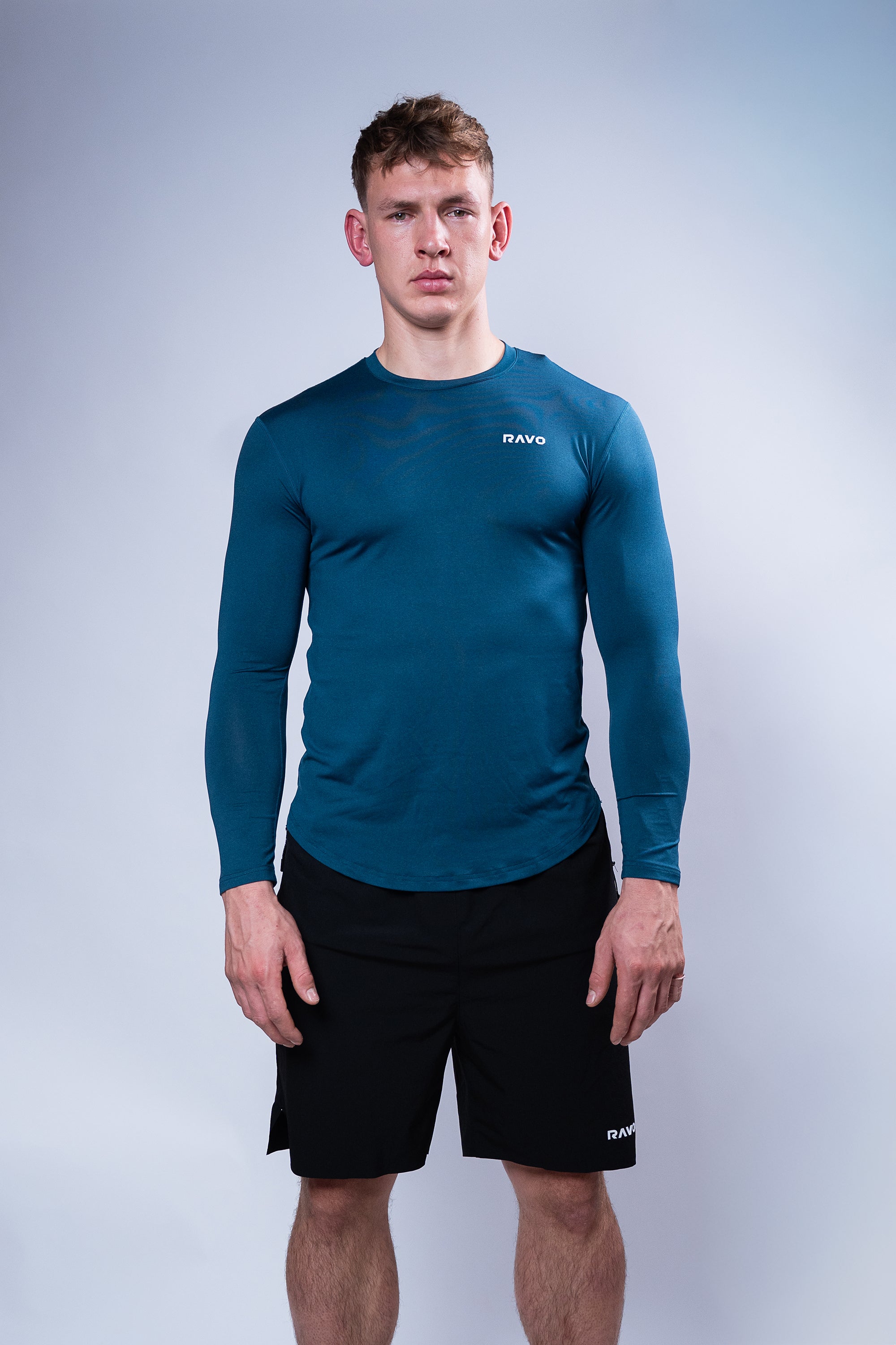 LockedIn™ Tight-Fit Long Sleeve Tee - Blue