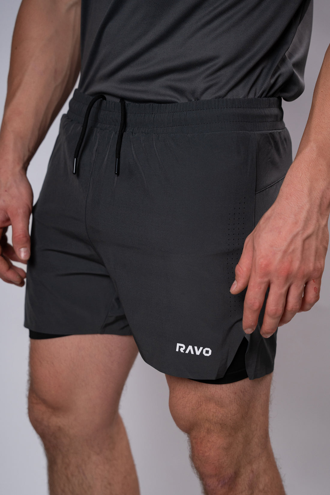 LockedIn™ 2-in-1 4” Shorts - Grey