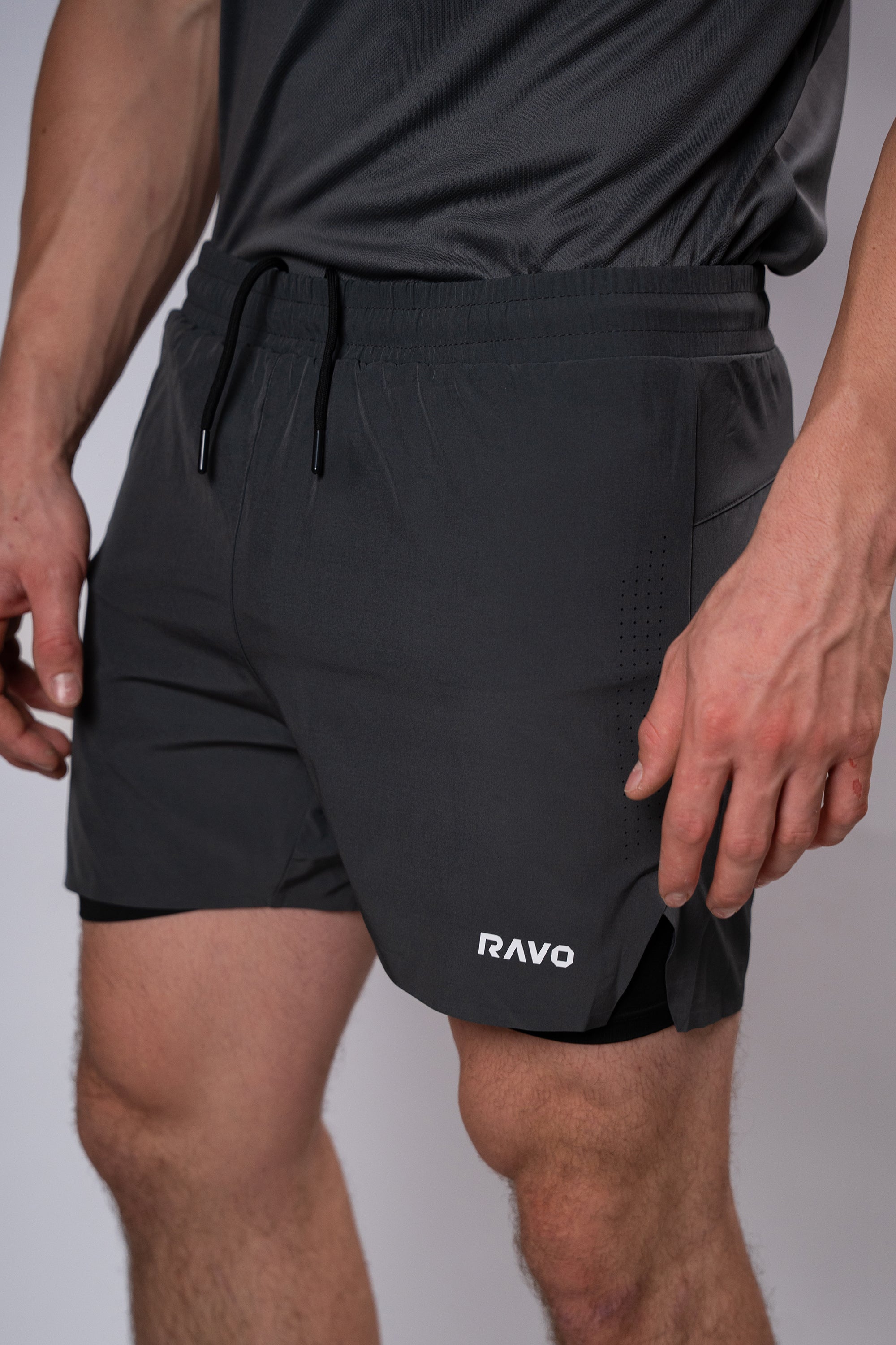 LockedIn™ 2-in-1 4” Shorts - Grey