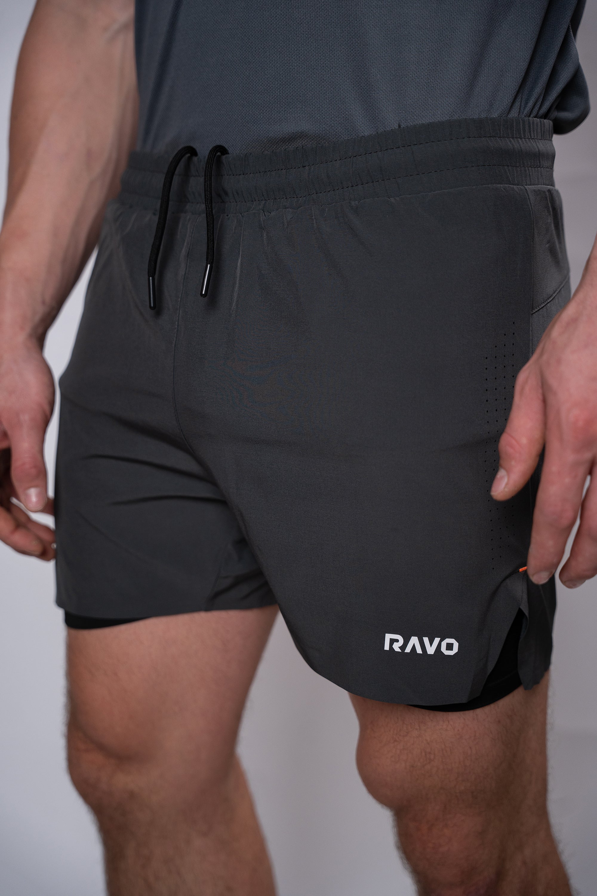 LockedIn™ 2-in-1 4” Shorts - Grey