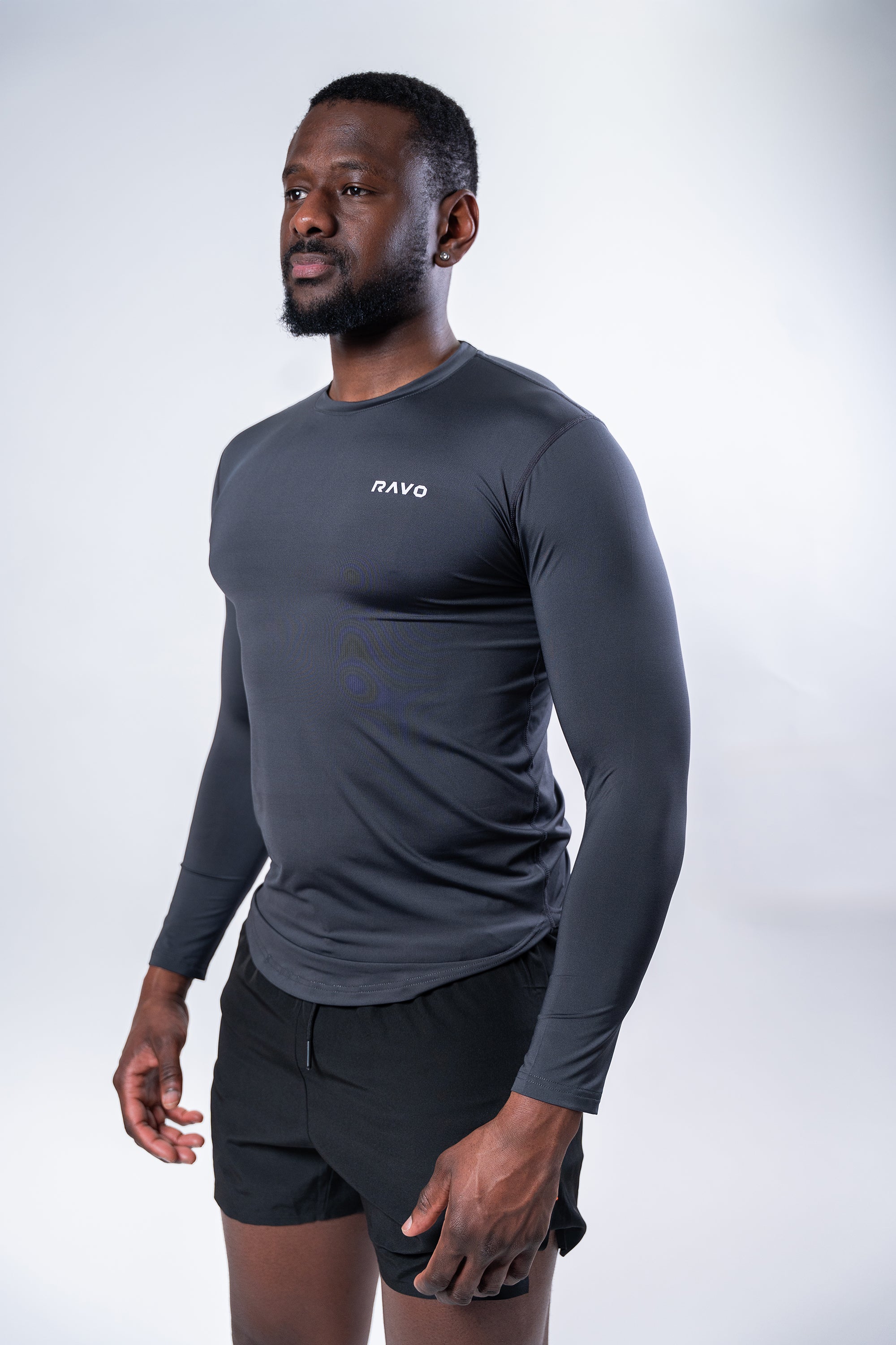 LockedIn™ Tight-Fit Long Sleeve Tee - Grey