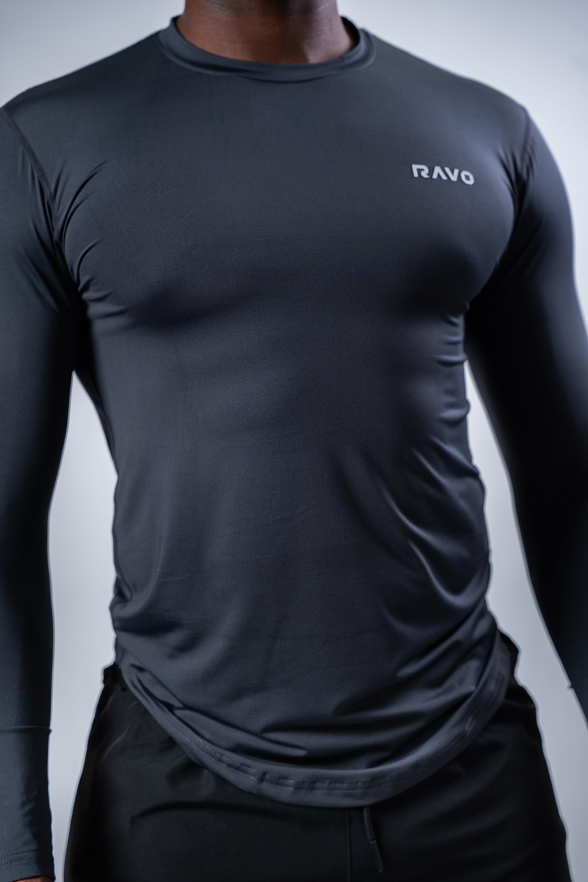 LockedIn™ Tight-Fit Long Sleeve Tee - Grey