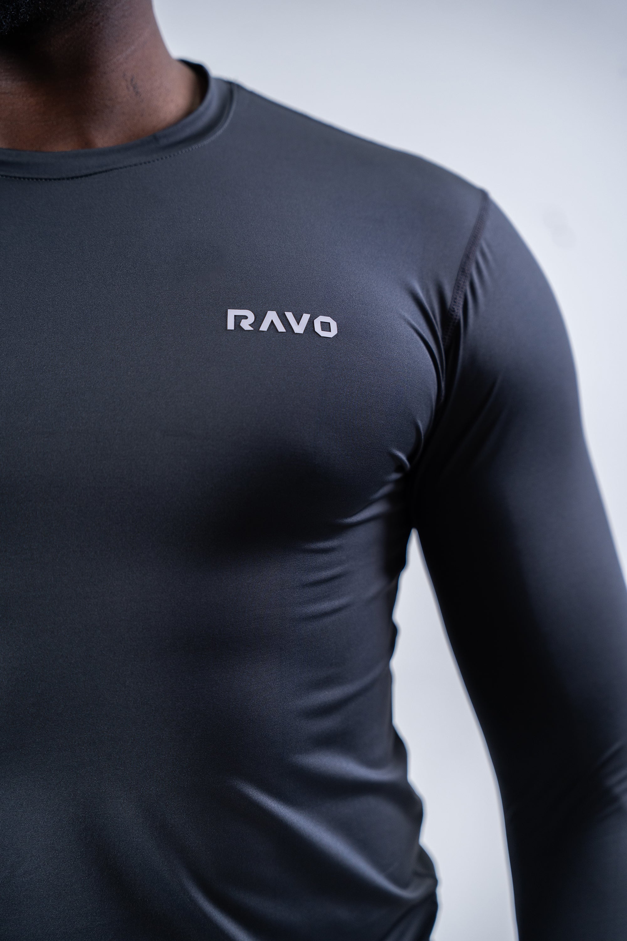 LockedIn™ Tight-Fit Long Sleeve Tee - Grey