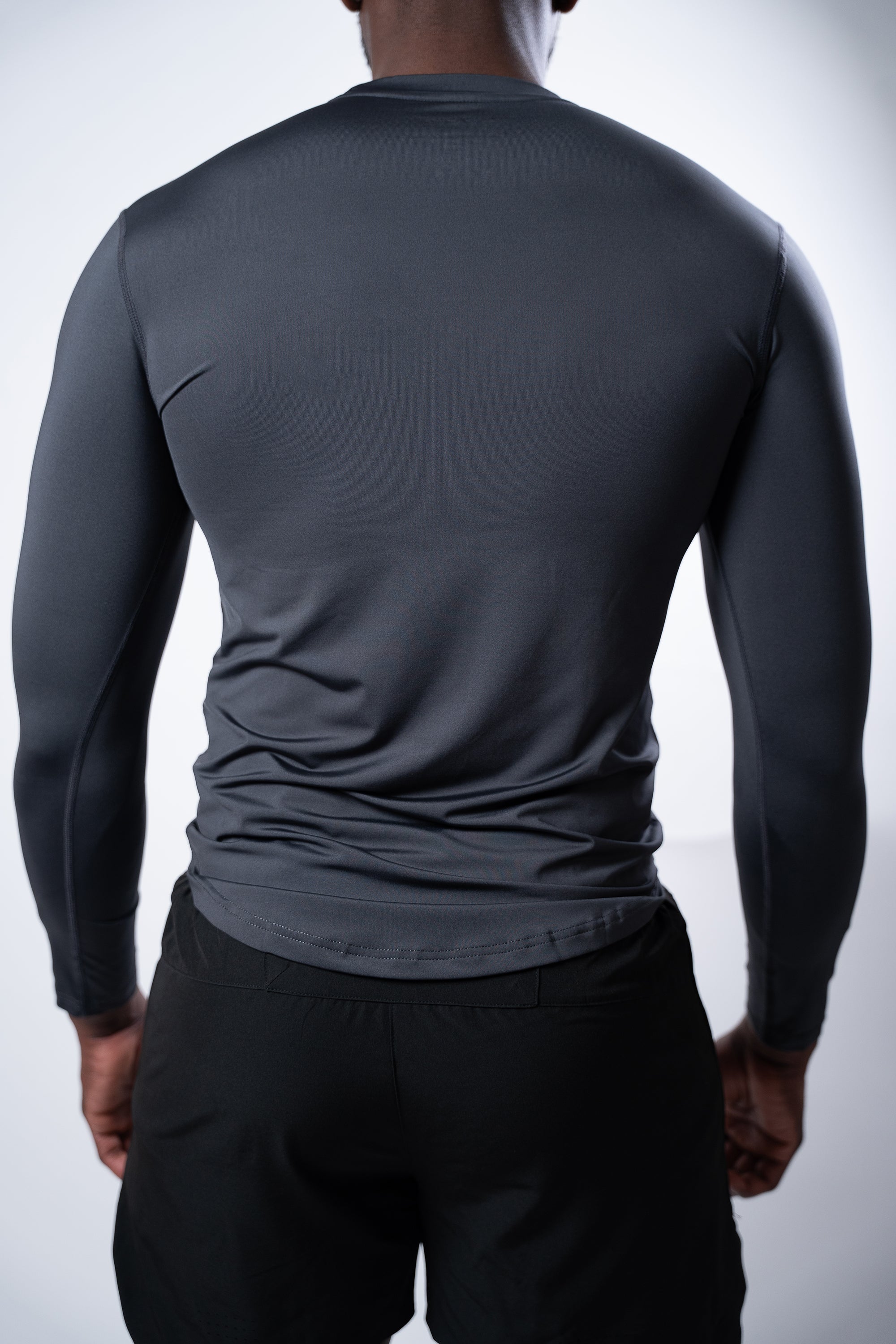 LockedIn™ Tight-Fit Long Sleeve Tee - Grey
